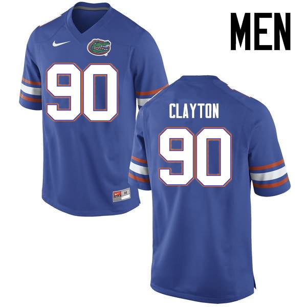 Men's NCAA Florida Gators Antonneous Clayton #90 Stitched Authentic Nike Blue College Football Jersey NVA6765NU